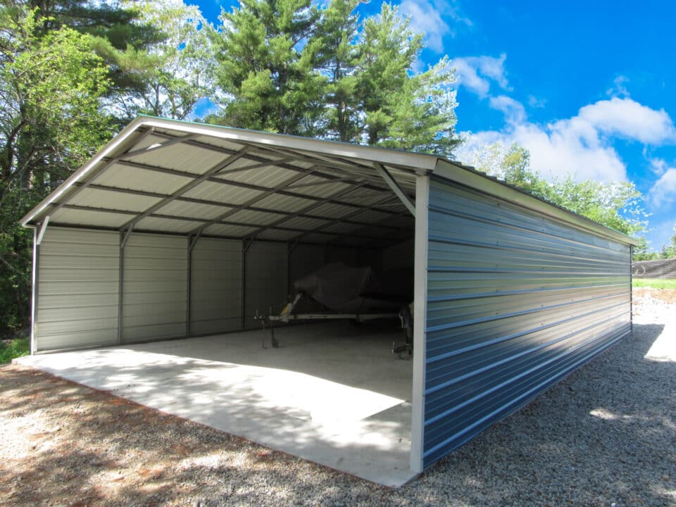 fully enclosed carport