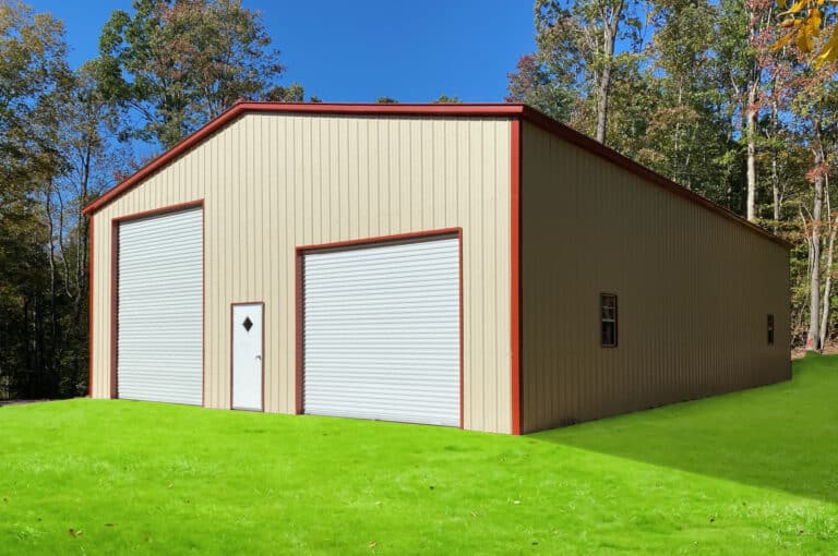 large metal garage commercial workshop