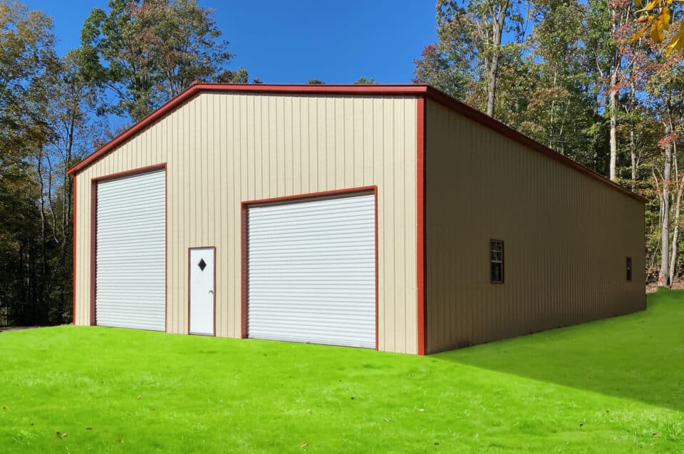 large metal garage commercial workshop